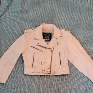 Unik Women's Off-White Leather Jacket